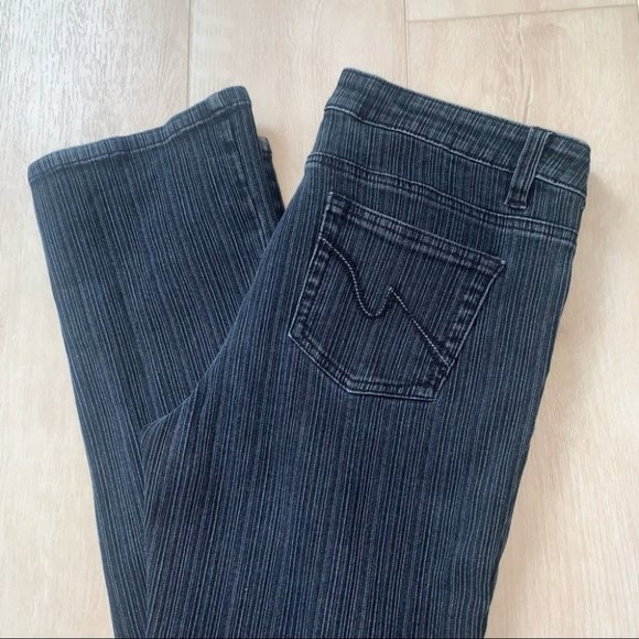 Gasoline Jeans Women’s Size 10 US‎ Black Striped Denim Straight Leg - Picture 5 of 11